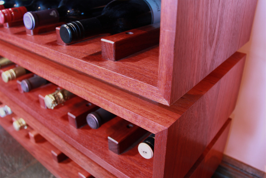 Modular wine rack Drue Kerr Industrial Design